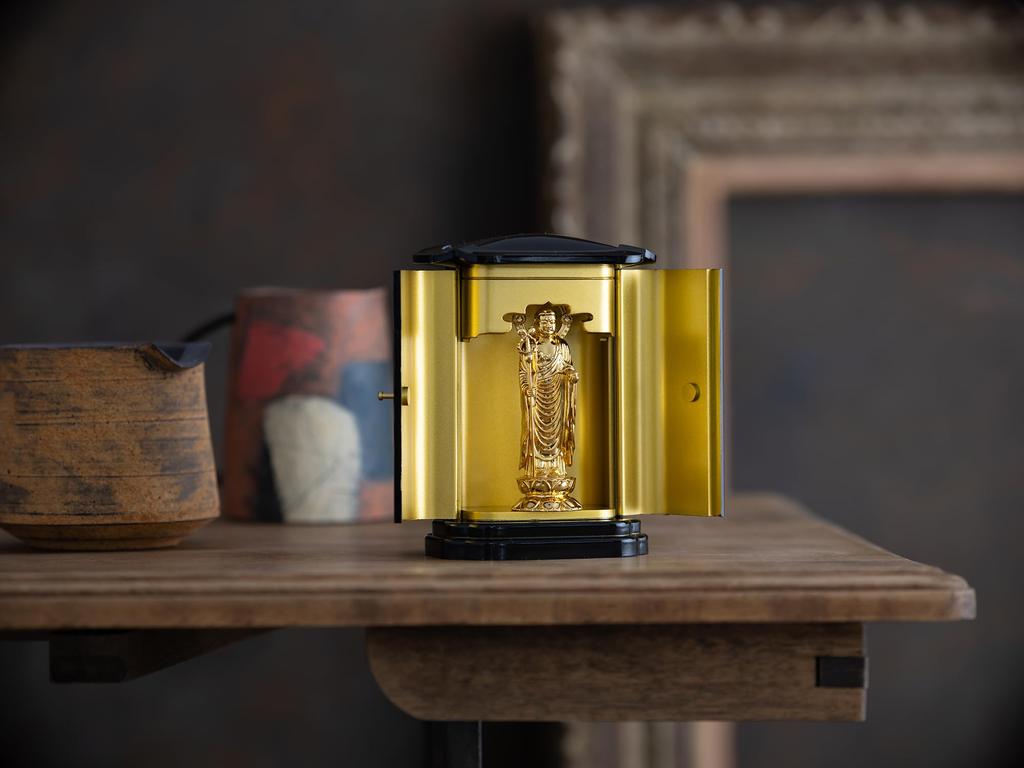 Статуя Будды Дзидзо Бодхисаттва золото с ПК Дзуси для безопасных родов и божество-хранитель для воспитания Такаока медная посуда Босацу pcZ (чистый покрытый) _