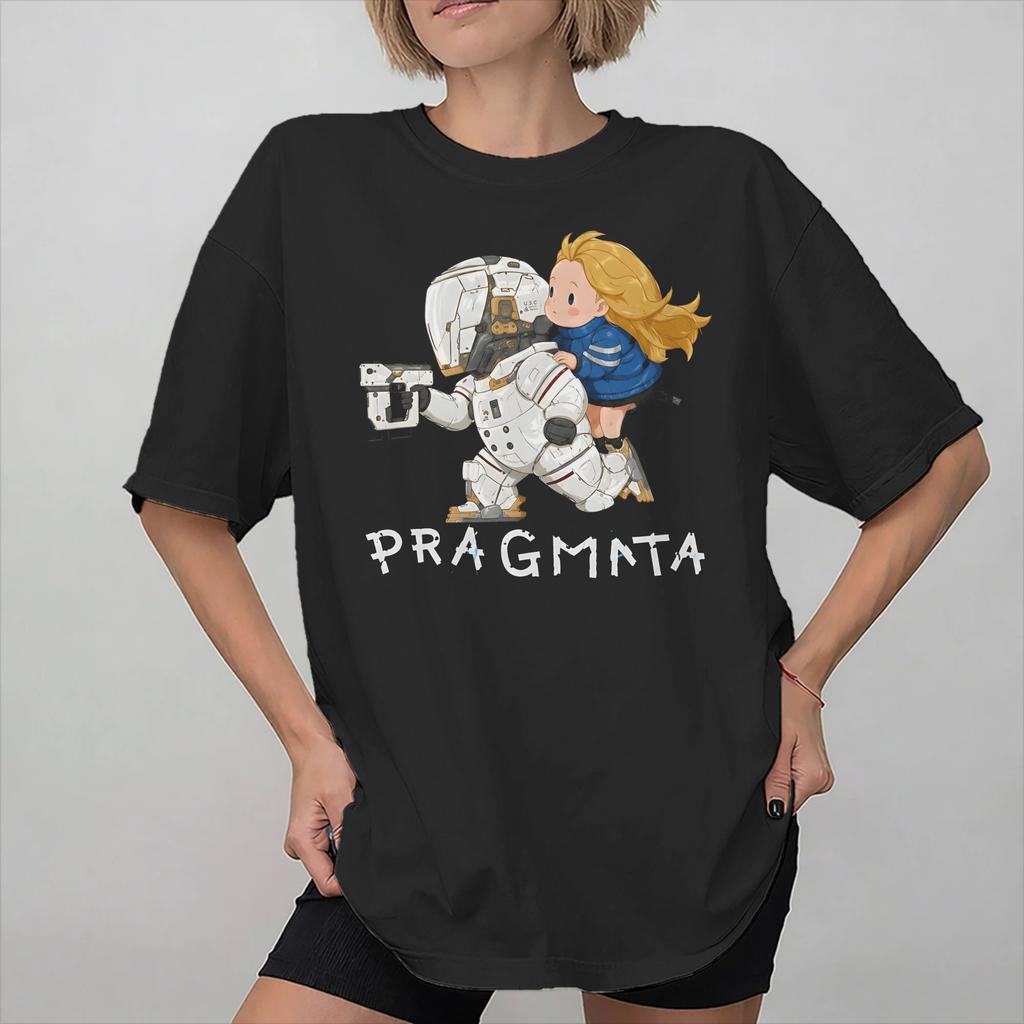 Graphic Printing Pragmata Game 2026 T Shirt For Unisex Cotton Tee Shirt Short Sleeve Clothing