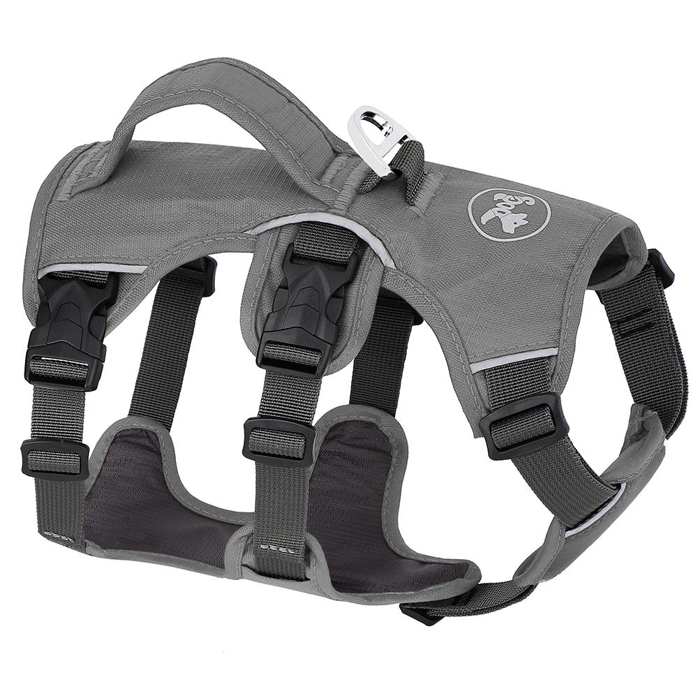 Нейлоновая светоотражающая шлейка для собак без тяги, регулируемая водонепроницаемая сетчатая шлейка для собак с ручкой для маленьких и больших собак