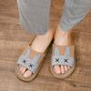 Four Seasons Women's Linen Slippers: Soft, Cartoon-patterned, Non-slip - Perfect for Indoor Use In Spring and Fall.