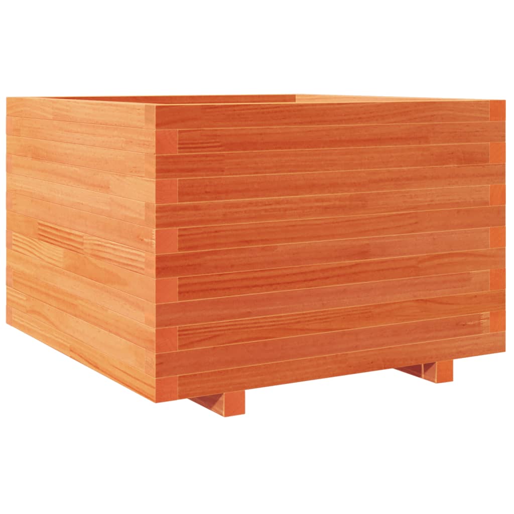 Plant Pot Wax Brown 70 x 70 x 49.5 cm Solid Pine Wood