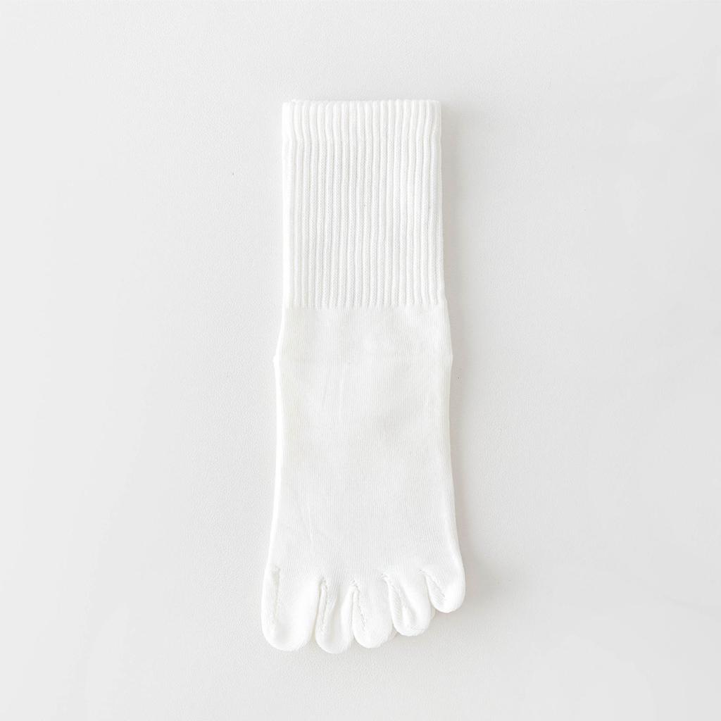 Five-Finger Socks Women'S Spring And Autumn Mid-Tube Socks Cotton Deodorant Sub-Toe Socks Season Boneless Stockings