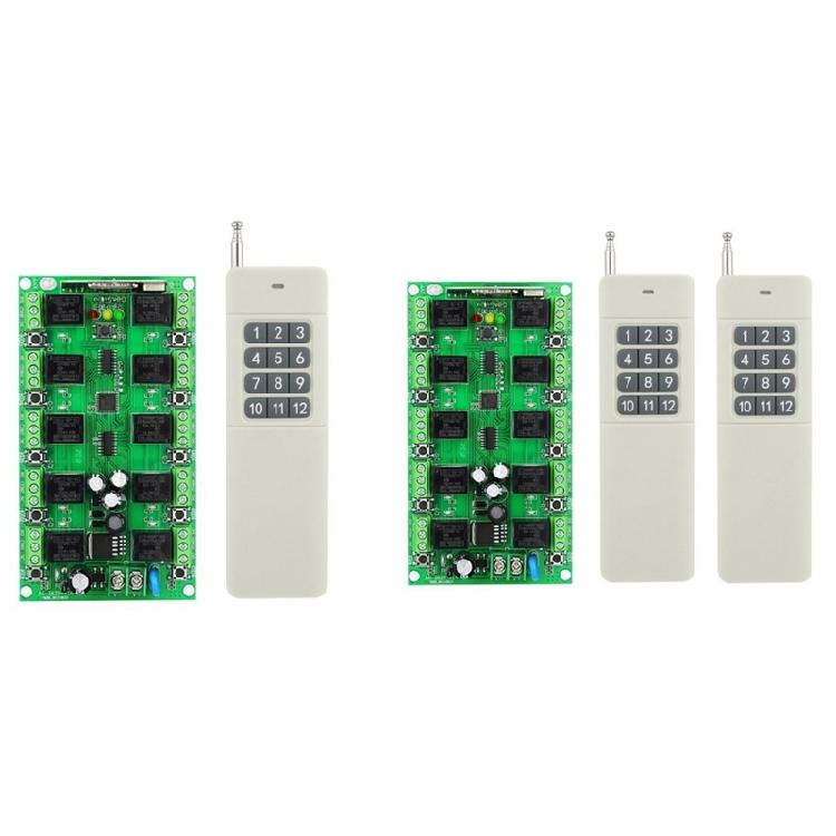Многоцелевые дистанционные переключатели DC12V, 10 каналов, обучающий код, простые настройки, портативные, для освещения и контроля доступа
