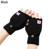 Winter Elastic Keep Finger Warm Flip Thicken Warm Knitted Gloves Half Capped Fingerless Mittens