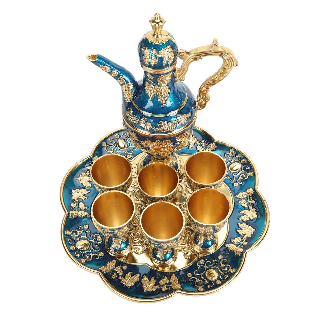 Metal Wine Pot Kit Rustproof Waterproof Zinc Alloy Coffee Pot Set Decorative Exquisite Vintage Pot