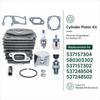 Комплект цилиндра и поршня 47 мм для Husqvarna 357 357XP EPA 359 Chaaw Заменяет 537157304 580303302 Свеча зажигания Топливный фильтр Прокладка
