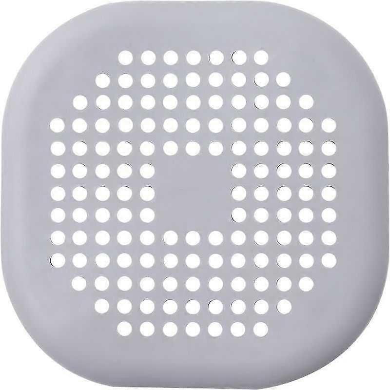 1 Piece Shower Drain Hair Catcher Tub Stopper Household Drain Protector with Suction Cup Drain Cover Bathroom Tub and Kitchen Sink Cover (Gray)