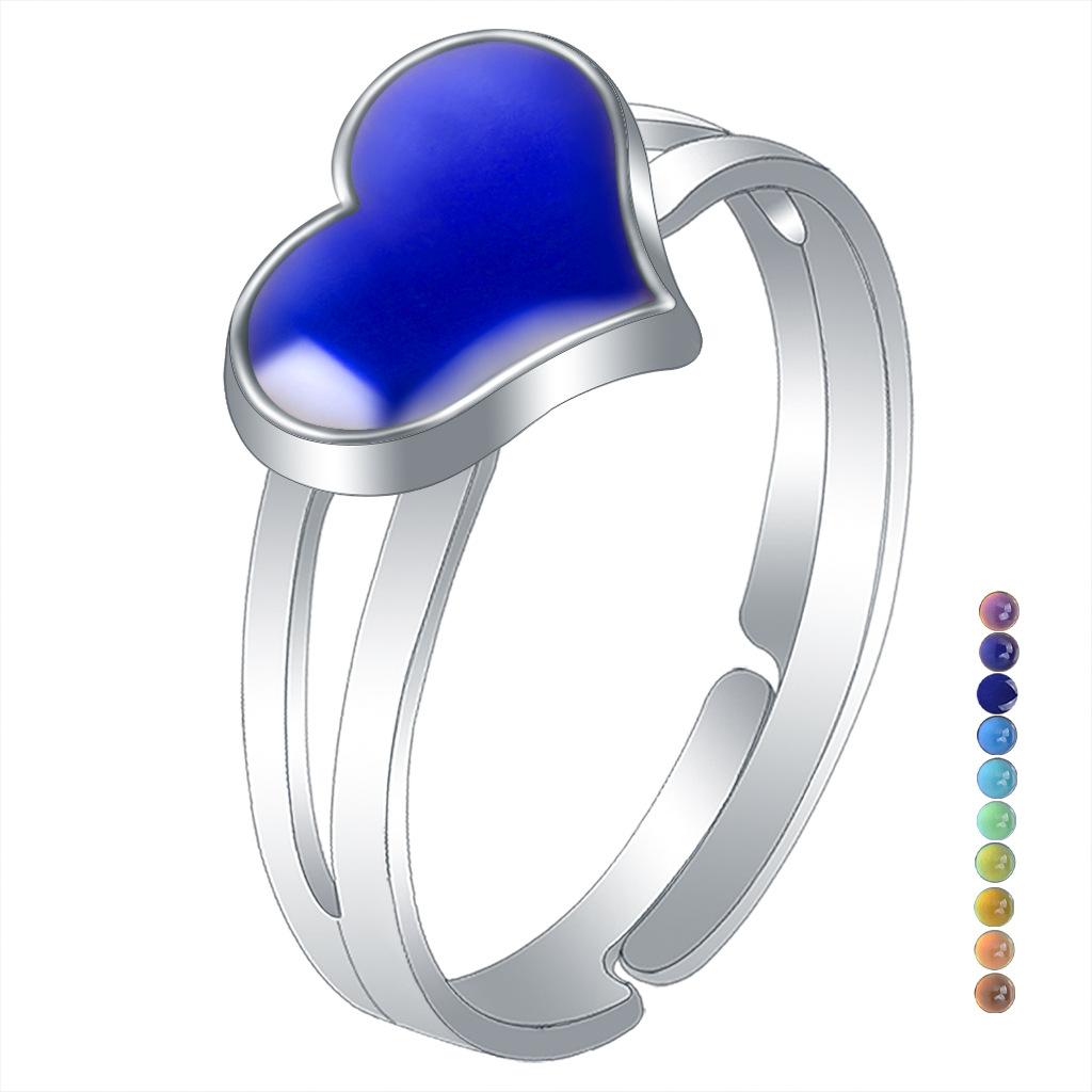 1Pcs Fashion Ring Simple Children's Princess Cartoon Cute Animal Temperature Change Ring