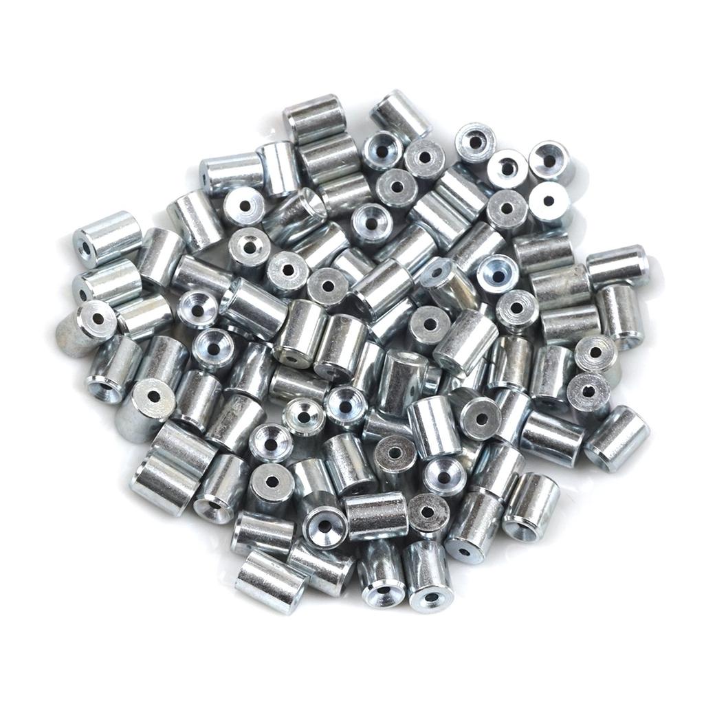 BCR013 100 шт. Ремонтный комплект для автомобильного стеклоподъемника, стальной трос, концевой штифт, стопорная втулка, обжимная заклепка 6x8/1,7 мм