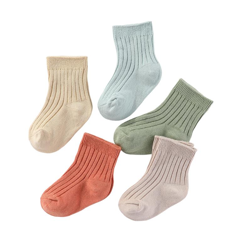 KIDDIEZOOM 5 пар тонких хлопковых носков-поло для маленьких мальчиков и девочек, детские короткие носки для малышей 0-12 месяцев, нескользящие летние дышащие детские носки