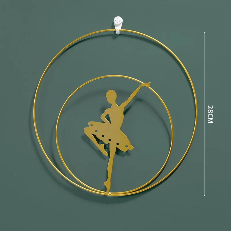 Wrought Iron Mural Dance Classroom Hang Luxury Wall Art Decorations Dancing Girl for Home Living Room Decor
