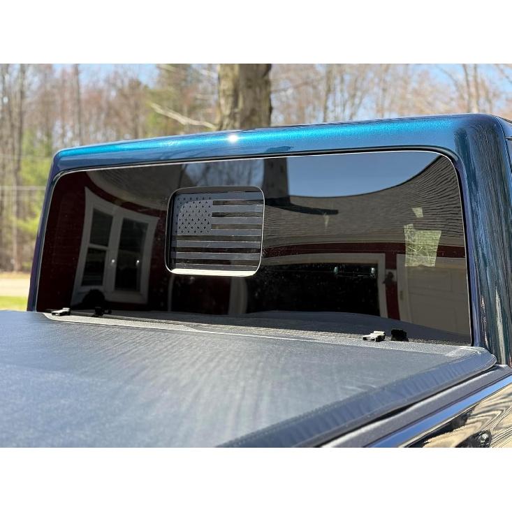 for Toyota Tacoma 2024-2025 Rear Middle Window n Flag Decal, Back Center Sliding Window Glass Flag Vinyl Sticker, for Tacoma Exterior Accessories
