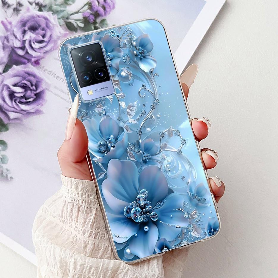 Чехол для Vivo V21e V2061 Милый Кот Лев Расписной Чехол Мягкий Силиконовый Чехол для Телефона Для Vivo V21 V2066 V2108 V 21 VivoV21 E 4G Fundas