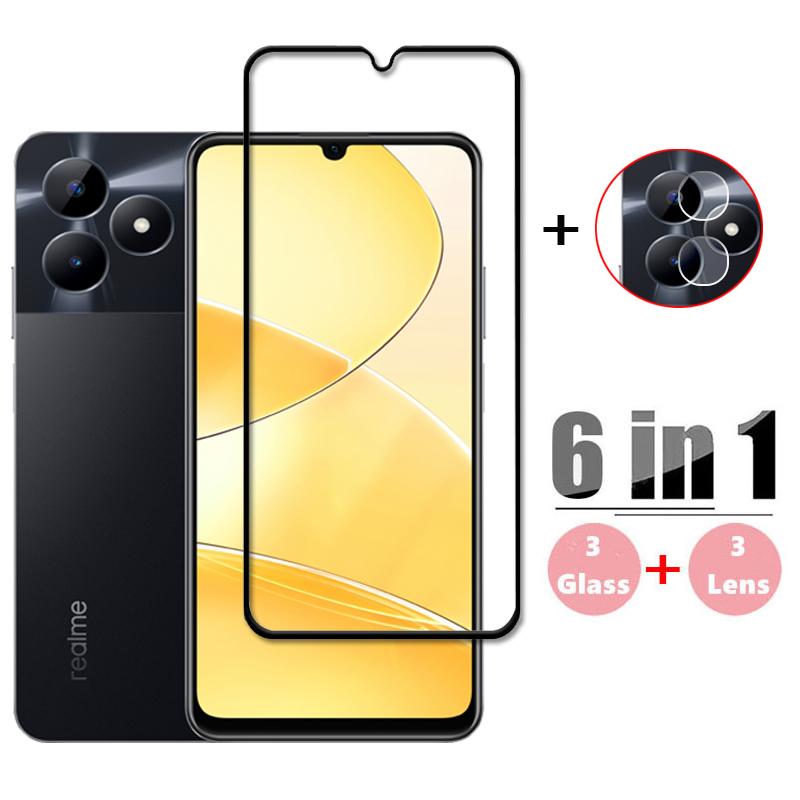 Стекло Full Cover для Realme C51 Закаленное стекло для Realme C51 Защитная пленка для экрана Realme C51 Защитная пленка для линзы телефона Realme C51