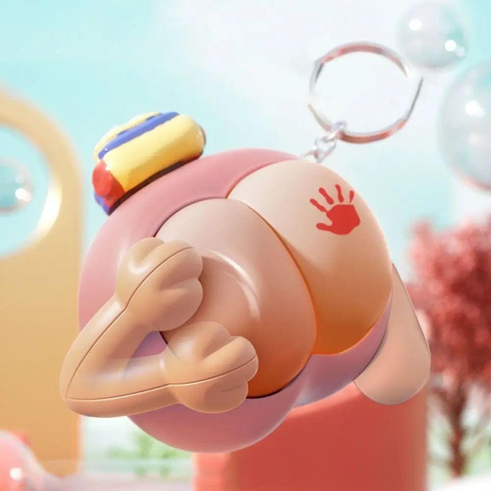 Cartoon Vocal Buttocks Toy Sound Production Fidget Keychain Toys Spanking Keychain Girls Gifts