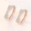 Fashionable Women's Small and Fresh Diamond-set Bow Ear Buckle Sweet Student Ear Accessories Anti-allergic