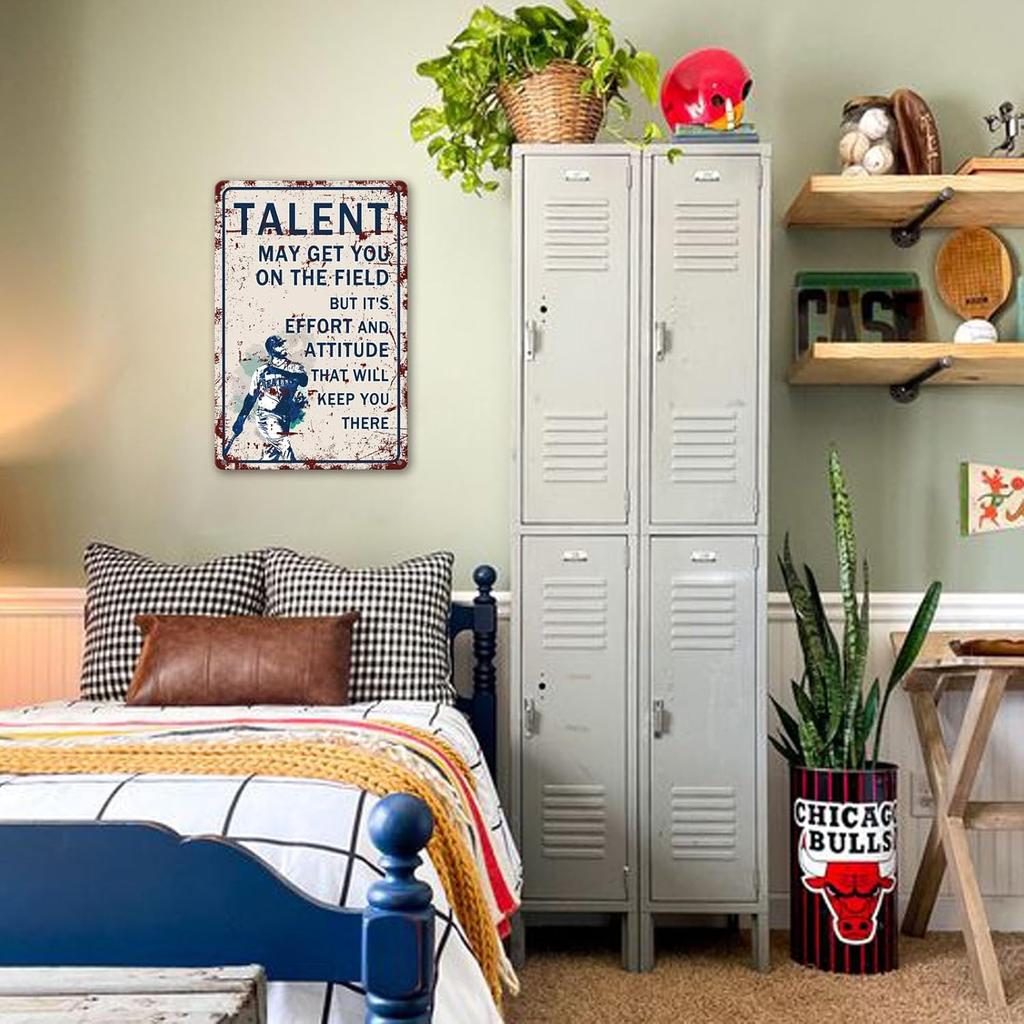 Baseball Poster Baseball Art Wall Decor Baseball Tin Sign For Famous Quote Bassball Signs Motivational Quote Posters Motivation Tin Sign Baseball