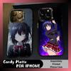 Wicked Eye Аниме R-Rikka-chan Чехол для телефона для iPhone 16 17 15 14 12 13 Pro Max Черный Конфетный Матовый Ударопрочный Чехол