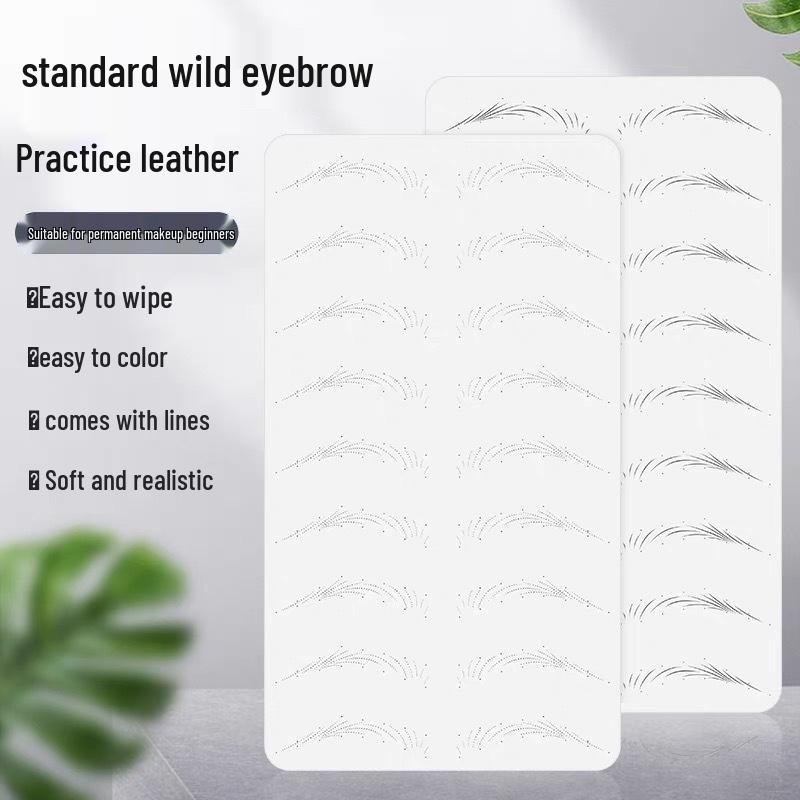Полуперманентный татуаж бровей, тренировочная силиконовая кожа для начинающих