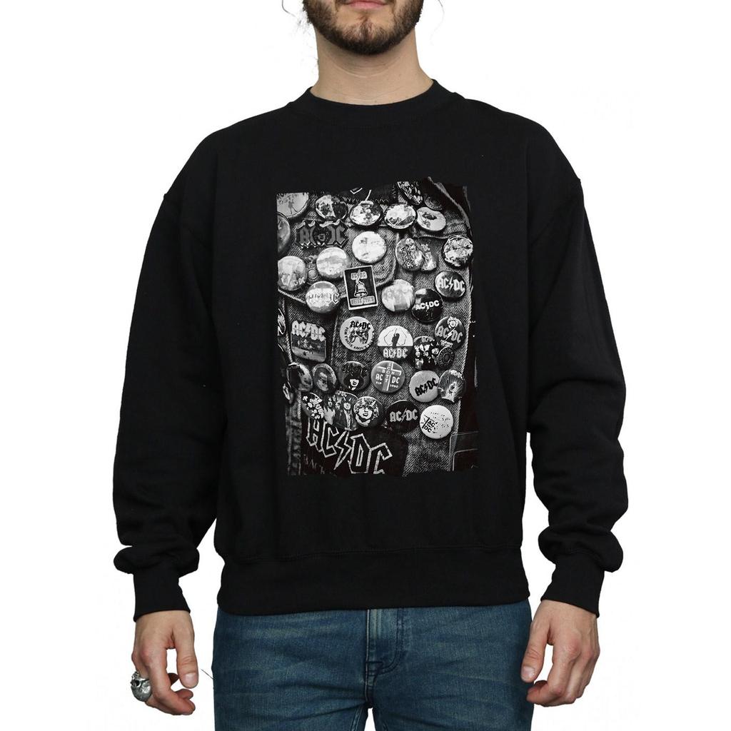 AC/DC Mens Badges Collection Sweatshirt