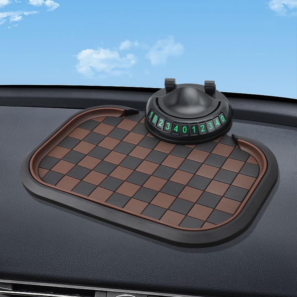 Three-In-One Design Car Phone Holder Non-Slip Pad Phone Holder Auto Organization