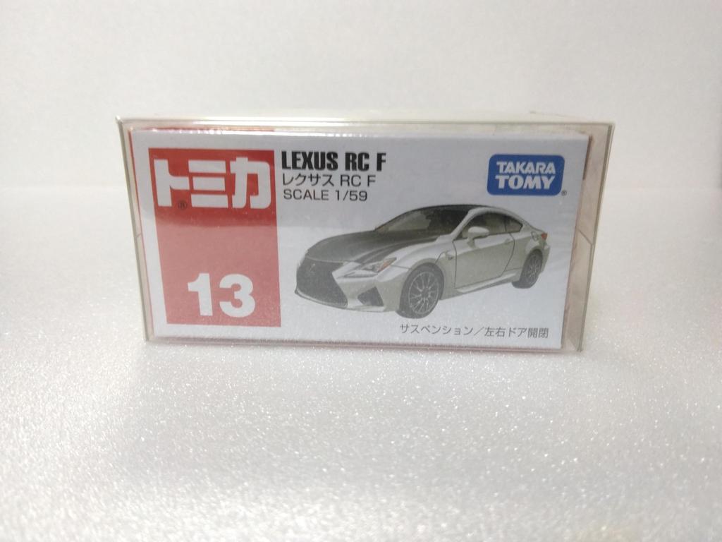 Томика Нет. 13 Toyota Lexus RC F, масштаб 1/59, Белый, Черный, с прозрачным кейсом