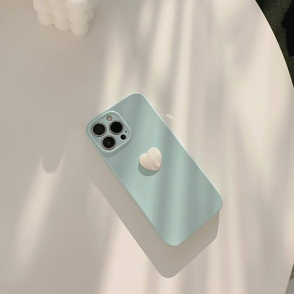 Трехмерная Любовь iPhone14 iPhone 13 Перламутровая Ракушка 16 Однотонный 12 Подходит для 15promax Простой