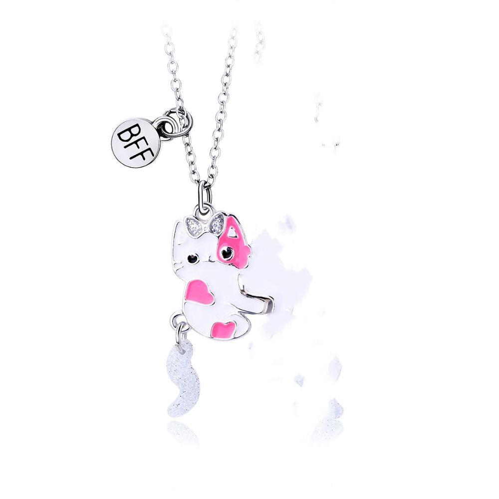 Гальванизированная мультяшная подвеска-ожерелье цинк цинковый сплав магнитное ожерелье лучший друг магнитное ожерелье дети