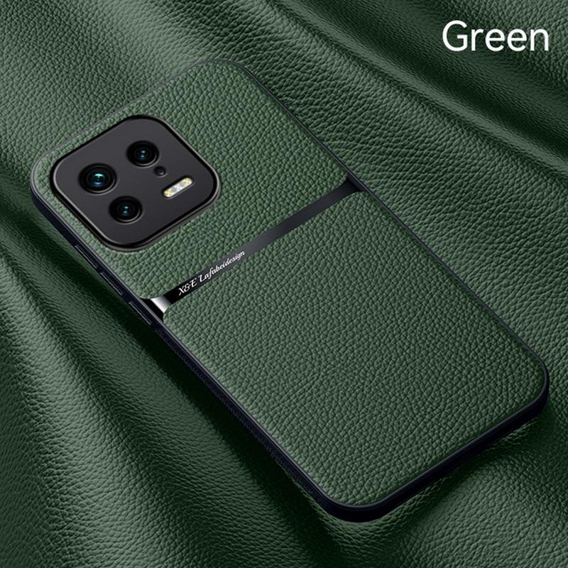 Роскошный кожаный чехол для телефона с магнитным усилением для моделей Xiaomi, Samsung и iPhone