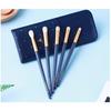 AMORTALS Eye Makeup Brush Set: Eyeshadow Brush, Blush Brush, Lip Brush, Concealer Brush - 5 Pieces