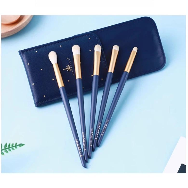 AMORTALS Eye Makeup Brush Set: Eyeshadow Brush, Blush Brush, Lip Brush, Concealer Brush - 5 Pieces