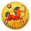 Twelve zodiac signs, color printing, Scorpio, gold-plated color printing commemorative medal, Gemini of love, decorative gold coin, Libra coin