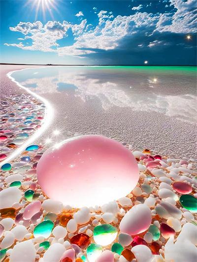 Набор для вышивки алмазной живописью Сердце Камень Морской Декор для дома Мозаика Вышивка крестом Любовь Пляжный пейзаж Кристалл Картина