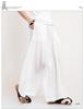 Men's Ice Silk Retro Chinese Style Drape Nine-Point Wide-Leg Pants