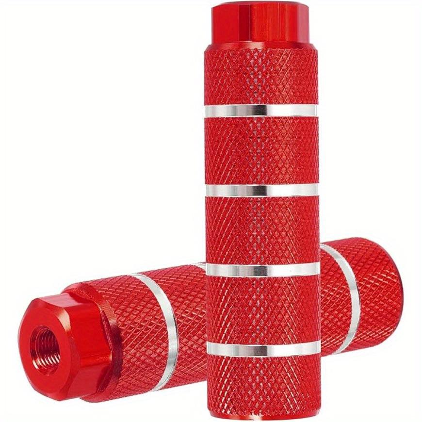 2 шт. Черные алюминиевые велосипедные гвозди с отражающими полосами - Трюковые гвозди для BMX и горных велосипедов для осей 3/8 дюйма