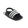 Adidas Adilette Estrap Slide I Черно-белые детские кроссовки Core-Black Cloud-White JR5328
