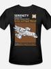 Футболка SERENITY Graphic Большого Размера с Дизайном Космического Корабля - Смелый Белый Текст и
