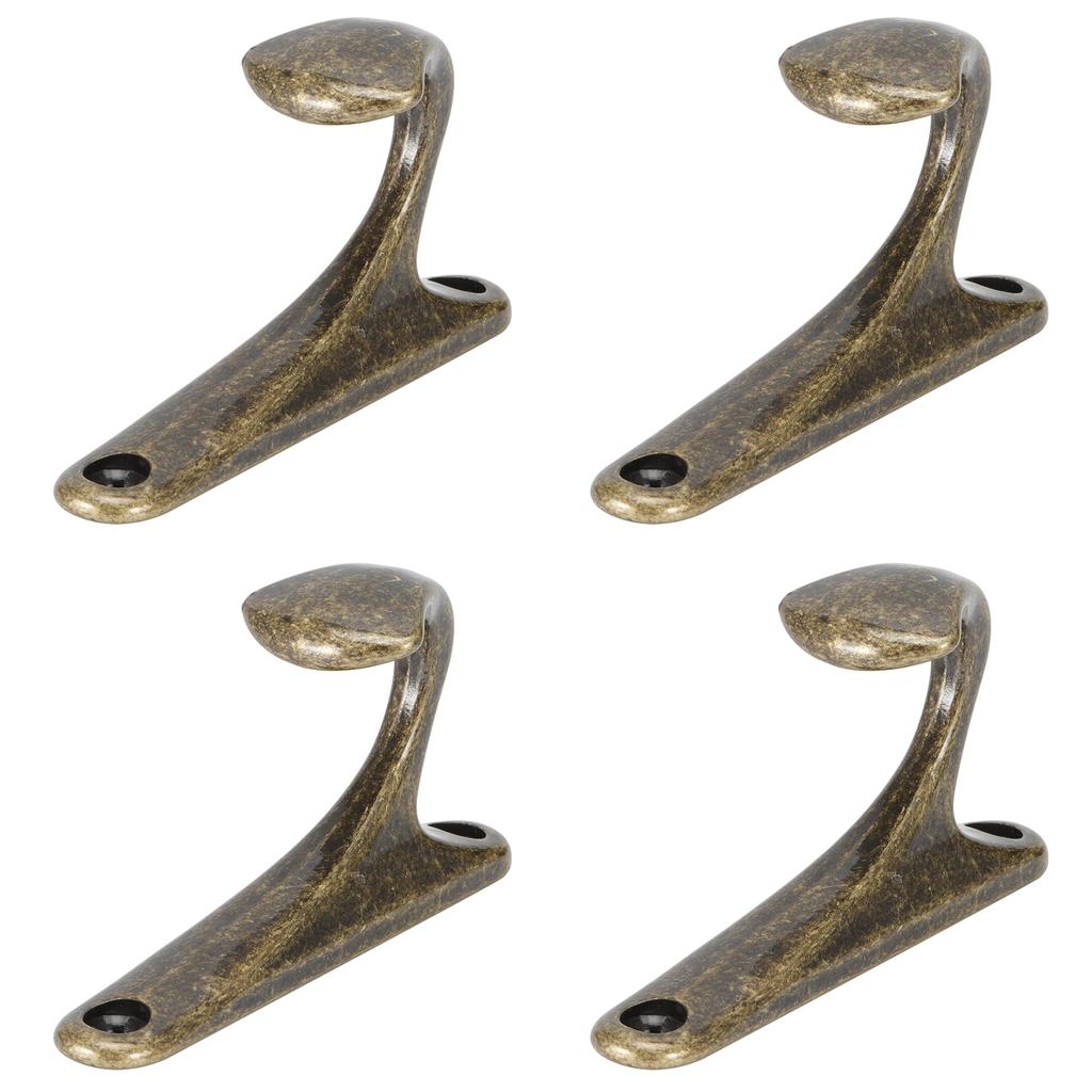 4 Sets Clothes Hook Zinc Alloy WallMounted Towel Hat Coat Hanger Home Organizer(SPN0001 Black Brown Bronze )