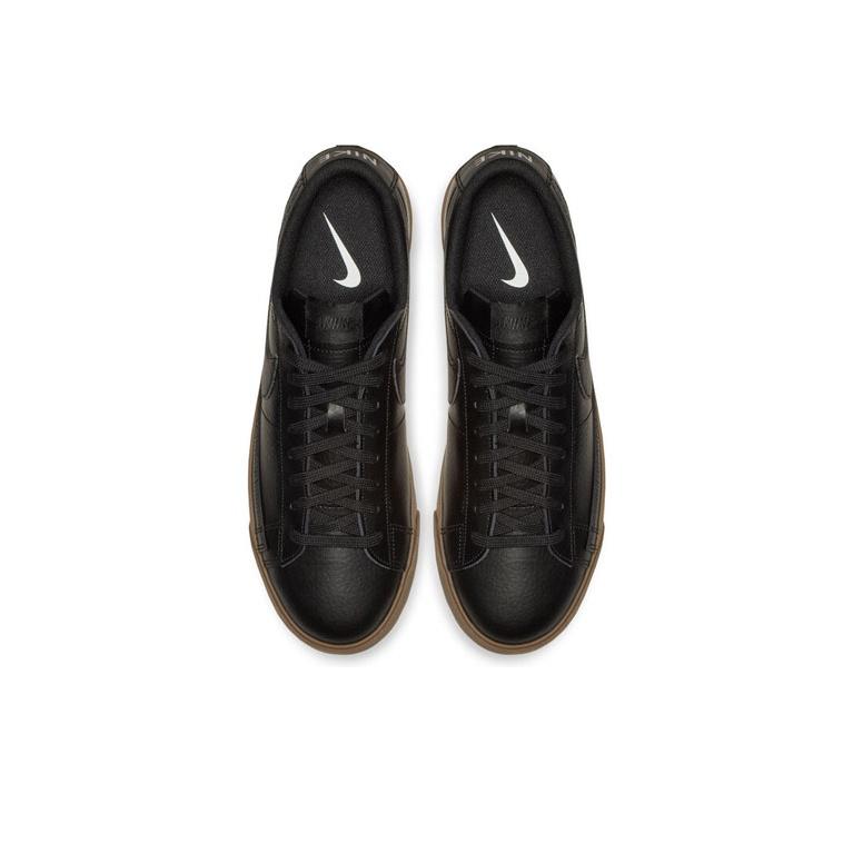Nike Blazer Low Синтетическая кожа Нескользящие Кеды для скейтбординга Мужские Кроссовки Черный Каучук AQ3597-002