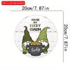 2D Flat 20*20cm1pc You Are My Lucky Charm Green Hat Old Elves Hidden Gold Scene Hanging Door Sign, St. Patrick's Day Welcome Party Mysterious Legend