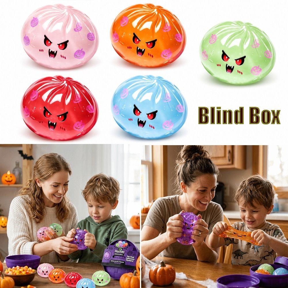 with Steamer Halloween Dumplings Blind Box Squeeze Toy Glitter Squeeze Toy Relaxation Tool