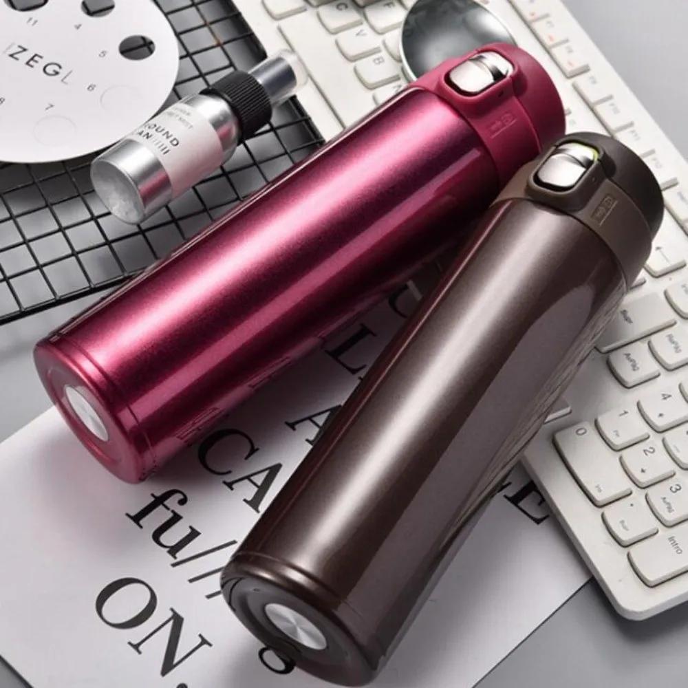 Stainless Steel Thermal Mug 500ML Capacity Bouncing Cover Thermo Cup large Capacity Temperature Retention Coffee Mug