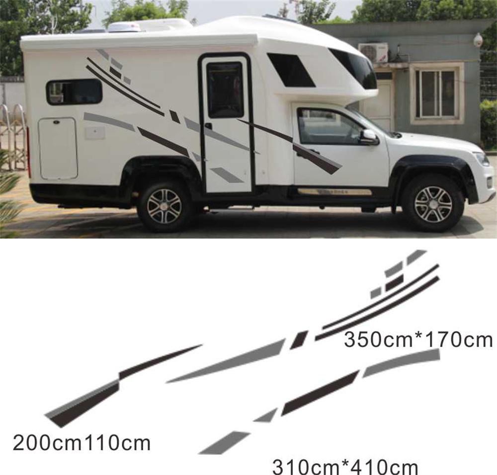 Stripes Graphics Vinyl Graphics Kit Decals Car Stickers For Camper RV Trailer