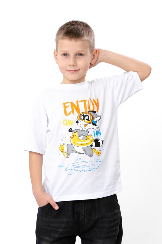 Kids’ T-Shirt for Boys – Lightweight Cotton, Classic Cut, Printed Design Summer 6414-001-33-4-2 HC