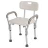 Стул для душа из нержавеющей стали безопасный регулируемый по высоте 150 кг грузоподъемность сиденье для ванной со спинкой подлокотниками для пожилых травм