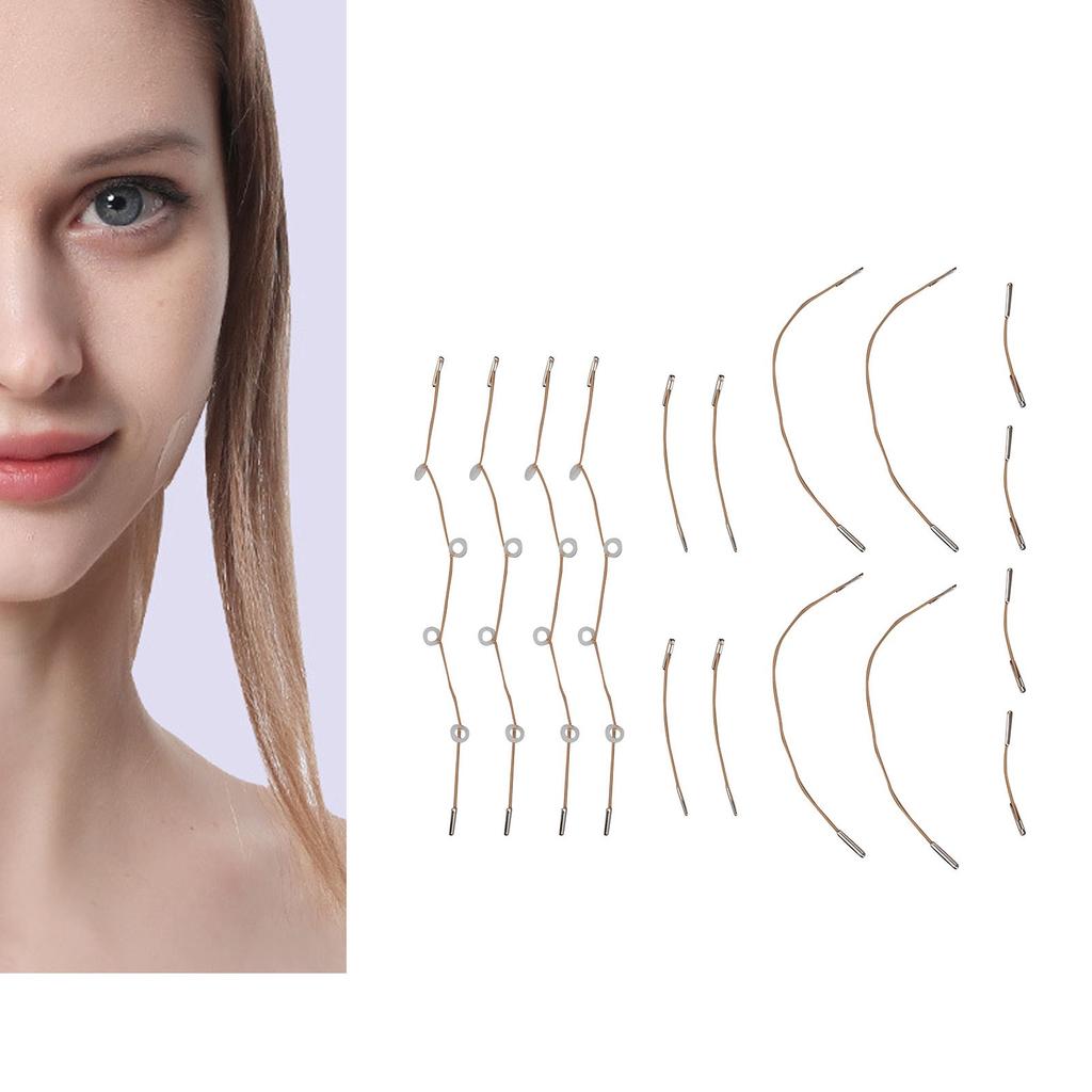 80 шт. ленты для подтяжки лица с 16 подтягивающими шнурками, лента для подтяжки лица для макияжа, от мимических морщин, женская красота лица