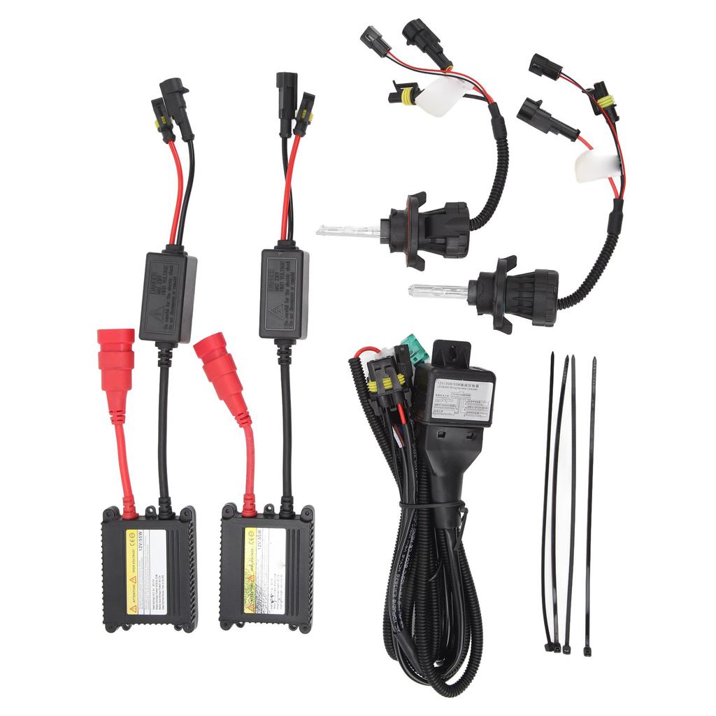 Комплект ксеноновых ламп HID DC12V 55 Вт Высокая яркость Долгий срок службы Мягкий свет Энергосбережение Для разъема H13 Автомобильные фары 6000K