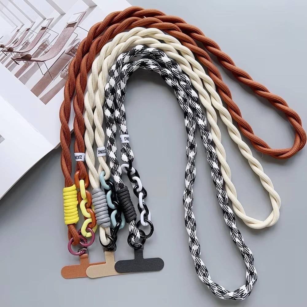 Dopamine Braided Phone Lanyard Anti-lost Neck Hanging Cord Phone Charm Accessories