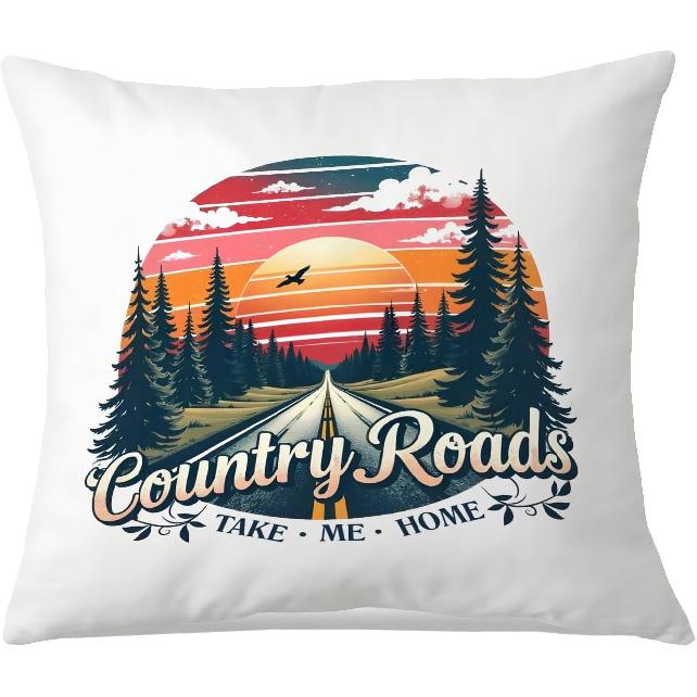 Boho Floral Bird Pillow Cover 18x18 Inches, Colorful Flower & Bird Pattern, Rustic Botanical Home Decor, Nature Lover Gift, Farmhouse Accent