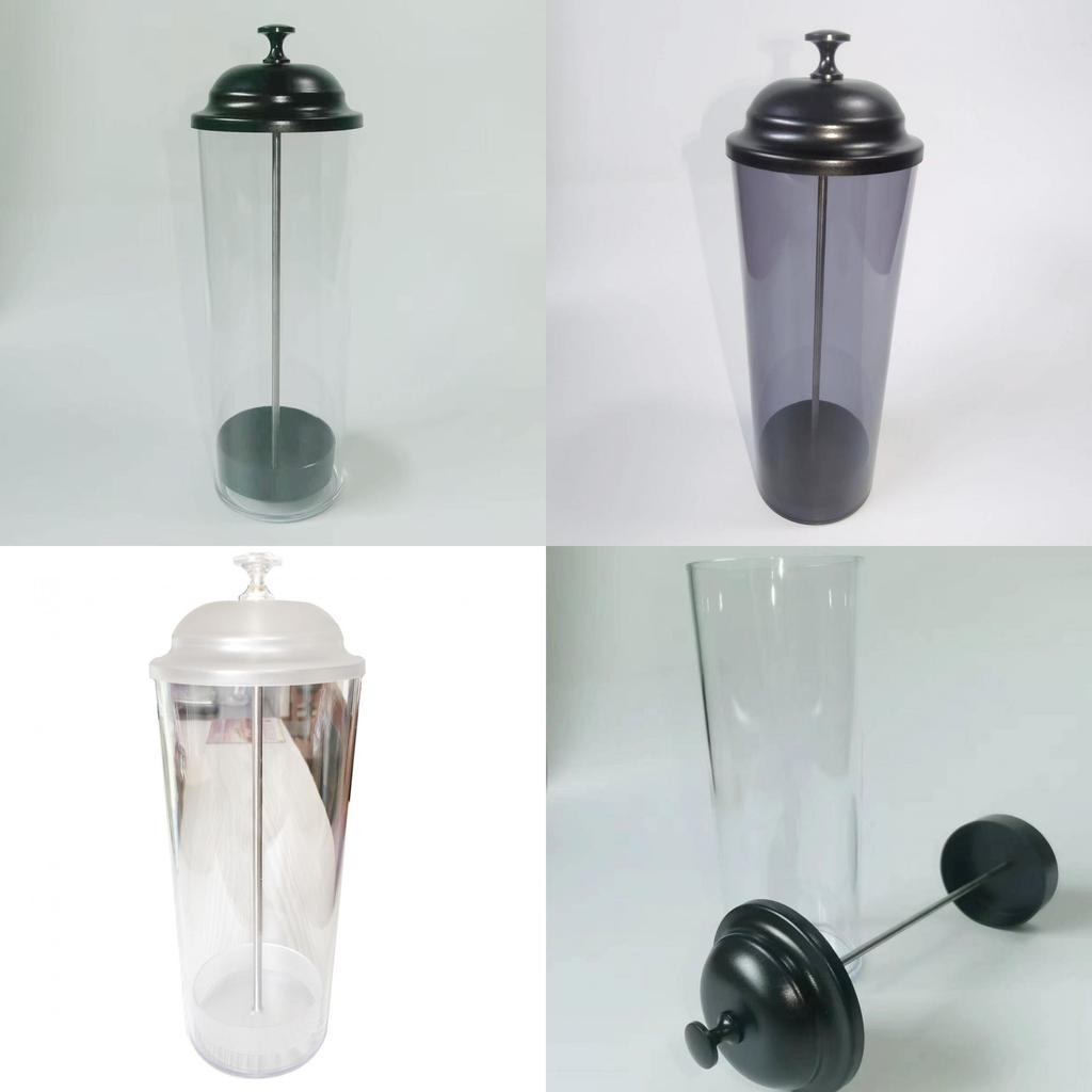 Transparent Plastic Storage Container With Lid For Fast Food And Cafe Beverage Straws